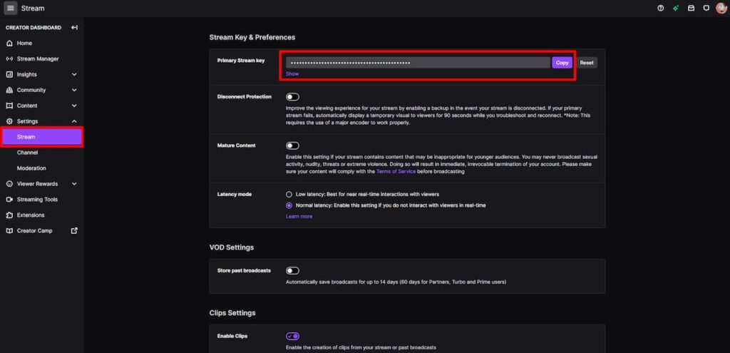 تعرف علي كيفية البث على تويتش خطوة بخطوة 3 مفتاح البث علي منصة تويتش لمعرفة يفية البث على تويتش
