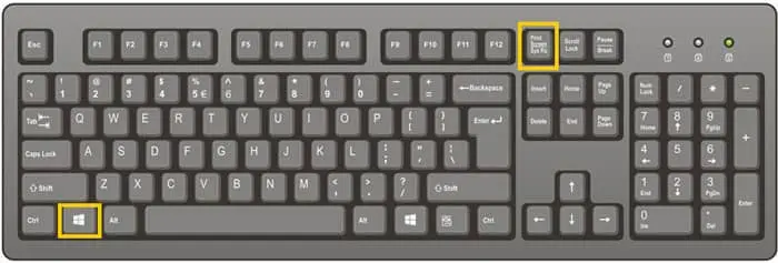 صورة كيبورد او لوحة مفاتيح لشرح كيف عمل سكرين شوت و تصوير شاشة الكمبيوتر بدون برامج