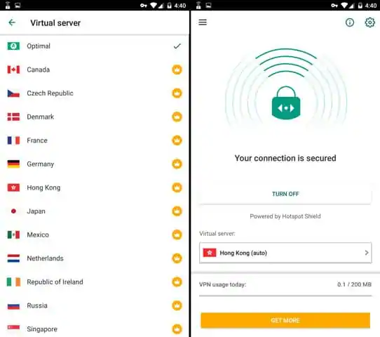 تطبيق VPN للاندرويد : Kaspersky VPN